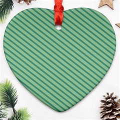 Striped Green Ornament (heart)