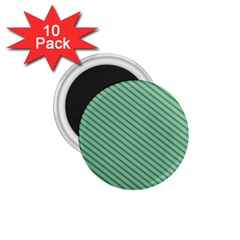 Striped Green 1 75  Magnets (10 Pack)  by Mariart