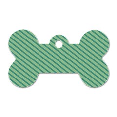 Striped Green Dog Tag Bone (one Side) by Mariart