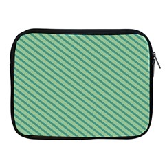 Striped Green Apple Ipad 2/3/4 Zipper Cases by Mariart