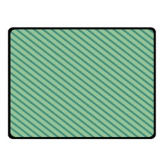 Striped Green Double Sided Fleece Blanket (small) 