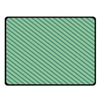 Striped Green Double Sided Fleece Blanket (Small)  45 x34  Blanket Front