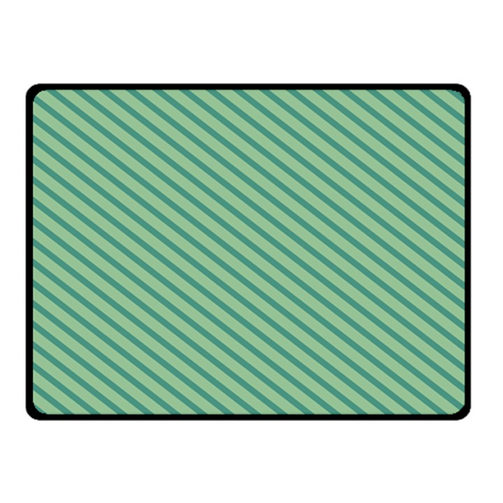 Striped Green Double Sided Fleece Blanket (Small) 