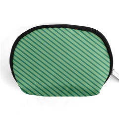 Striped Green Accessory Pouches (medium)  by Mariart