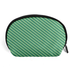 Striped Green Accessory Pouches (large)  by Mariart