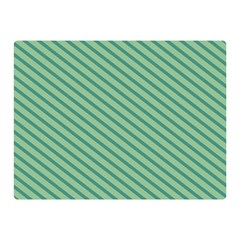 Striped Green Double Sided Flano Blanket (mini)  by Mariart