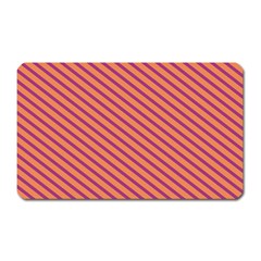 Striped Purple Orange Magnet (rectangular) by Mariart