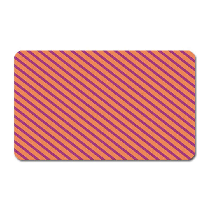 Striped Purple Orange Magnet (Rectangular)