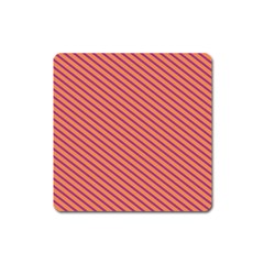 Striped Purple Orange Square Magnet