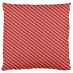 Striped Purple Orange Large Cushion Case (two Sides) by Mariart