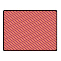 Striped Purple Orange Double Sided Fleece Blanket (small)  by Mariart