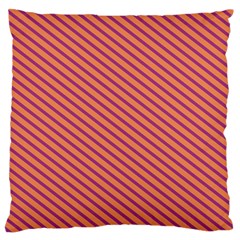 Striped Purple Orange Standard Flano Cushion Case (two Sides) by Mariart