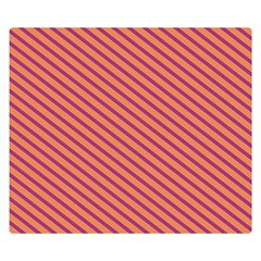 Striped Purple Orange Double Sided Flano Blanket (small)  by Mariart