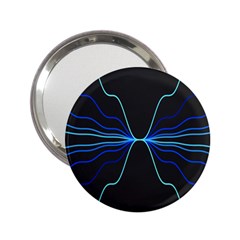 Sine Squared Line Blue Black Light 2 25  Handbag Mirrors by Mariart