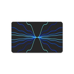 Sine Squared Line Blue Black Light Magnet (name Card)