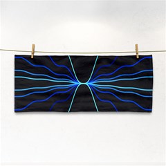 Sine Squared Line Blue Black Light Cosmetic Storage Cases by Mariart