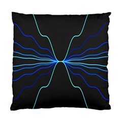 Sine Squared Line Blue Black Light Standard Cushion Case (one Side) by Mariart