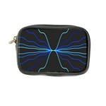 Sine Squared Line Blue Black Light Coin Purse Front