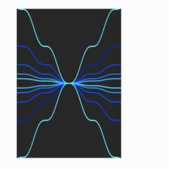 Sine Squared Line Blue Black Light Large Garden Flag (two Sides) by Mariart