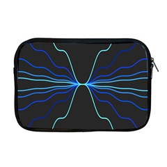 Sine Squared Line Blue Black Light Apple Macbook Pro 17  Zipper Case by Mariart