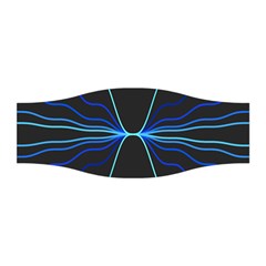 Sine Squared Line Blue Black Light Stretchable Headband by Mariart