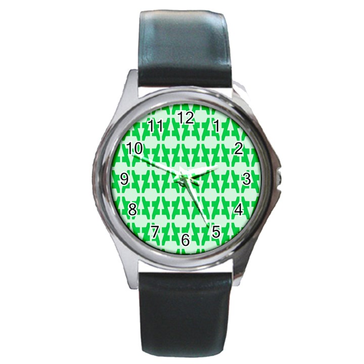 Sign Green A Round Metal Watch