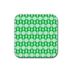 Sign Green A Rubber Coaster (square)  by Mariart