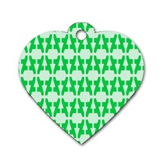 Sign Green A Dog Tag Heart (one Side) by Mariart