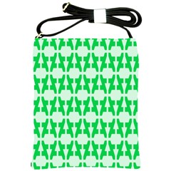 Sign Green A Shoulder Sling Bags by Mariart