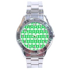 Sign Green A Stainless Steel Analogue Watch by Mariart