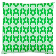 Sign Green A Large Flano Cushion Case (two Sides) by Mariart