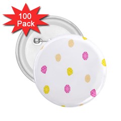 Stone Diamond Yellow Pink Brown 2 25  Buttons (100 Pack) 