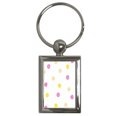 Stone Diamond Yellow Pink Brown Key Chains (rectangle)  by Mariart