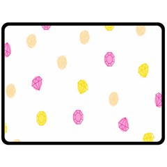 Stone Diamond Yellow Pink Brown Fleece Blanket (large)  by Mariart