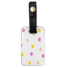 Stone Diamond Yellow Pink Brown Luggage Tags (one Side)  by Mariart