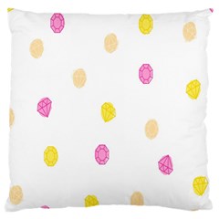 Stone Diamond Yellow Pink Brown Large Cushion Case (two Sides) by Mariart