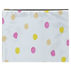 Stone Diamond Yellow Pink Brown Cosmetic Bag (xxxl)  by Mariart