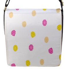 Stone Diamond Yellow Pink Brown Flap Messenger Bag (s) by Mariart