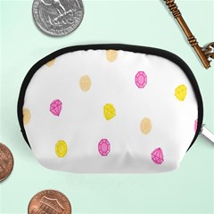 Stone Diamond Yellow Pink Brown Accessory Pouches (medium)  by Mariart