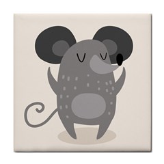 Tooth Bigstock Cute Cartoon Mouse Grey Animals Pest Tile Coasters by Mariart