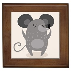 Tooth Bigstock Cute Cartoon Mouse Grey Animals Pest Framed Tiles