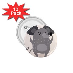 Tooth Bigstock Cute Cartoon Mouse Grey Animals Pest 1 75  Buttons (10 Pack) by Mariart