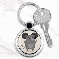 Tooth Bigstock Cute Cartoon Mouse Grey Animals Pest Key Chains (round)  by Mariart