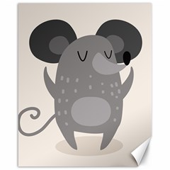 Tooth Bigstock Cute Cartoon Mouse Grey Animals Pest Canvas 16  X 20   by Mariart