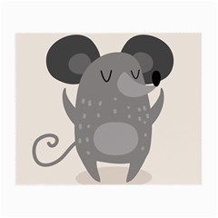 Tooth Bigstock Cute Cartoon Mouse Grey Animals Pest Small Glasses Cloth (2-side) by Mariart