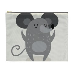 Tooth Bigstock Cute Cartoon Mouse Grey Animals Pest Cosmetic Bag (xl) by Mariart