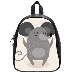 Tooth Bigstock Cute Cartoon Mouse Grey Animals Pest School Bags (small)  by Mariart