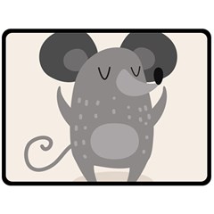 Tooth Bigstock Cute Cartoon Mouse Grey Animals Pest Fleece Blanket (large)  by Mariart