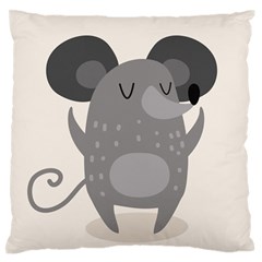 Tooth Bigstock Cute Cartoon Mouse Grey Animals Pest Standard Flano Cushion Case (two Sides) by Mariart