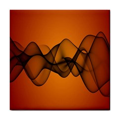 Transparent Waves Wave Orange Tile Coasters by Mariart